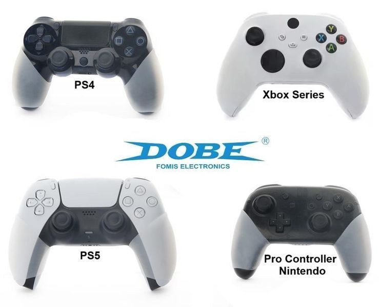 Силіконові рукоятки Dobe TY-3820 (2шт.|White) для геймпадів Sony DualSense PS5 / Xbox Series / Sony DualShock PS4 / Pro Controller 1116 фото