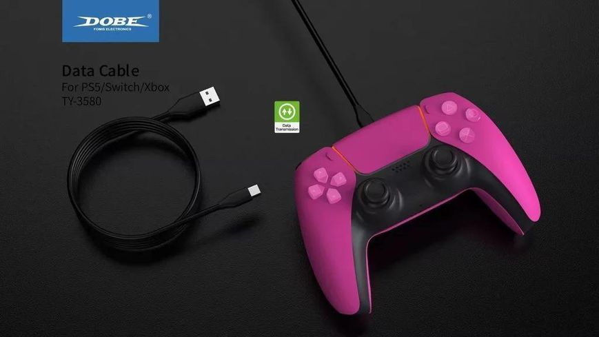 Зарядний кабель DOBE TP5-3580 (2М) USB / Type-C для Sony DualSense PS5 / Xbox Series X|S / Nintendo Switch / Switch OLED / Switch 1168 фото