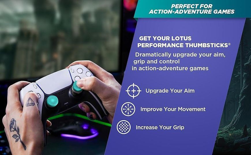 Накладки на стіки KontrolFreek Lotus Edition для Sony DualSense PS5 / DualShock PS4 1117 фото