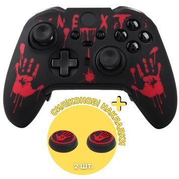 Качественный защитный силиконовый чехол Next (Black) для геймпада Xbox Elite Series 2 + накладки на стики 1423 фото