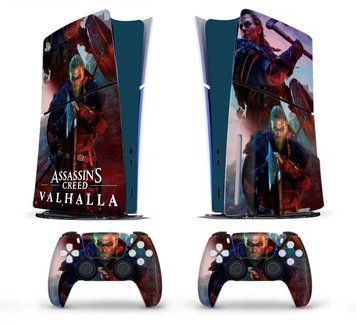 Комплект вінілових наліпок Honson (Assassin's Creed Valhalla) для Sony PlayStation 5 SLIM Blu-ray та Dualsense 1033 фото