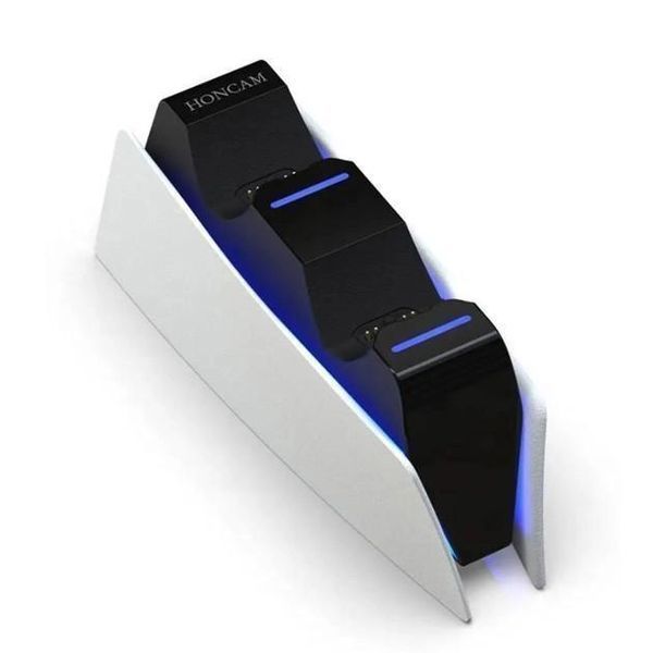 Зарядна станція Honcam для геймпадів DualSense Sony Playstation 5 (White) 0983 фото