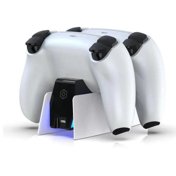 Зарядна станція Honcam для геймпадів DualSense Sony Playstation 5 (White) 0983 фото