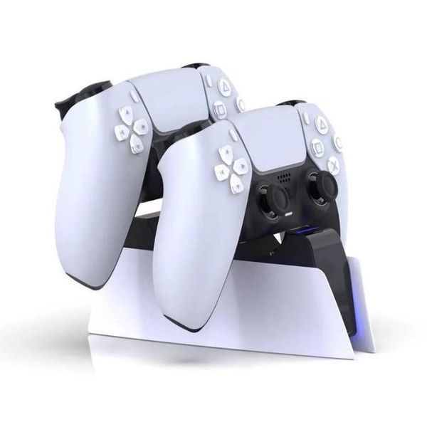 Зарядна станція Honcam для геймпадів DualSense Sony Playstation 5 (White) 0983 фото