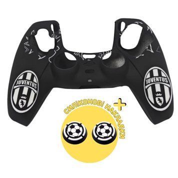 Захисний силіконовий чохол Juventus для геймпаду Sony DualSense (PS5) + в подарунок накладки на стіки 1220 фото