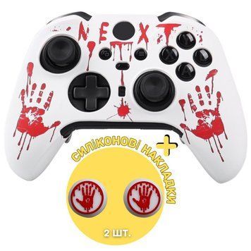 Качественный защитный силиконовый чехол Next (White) для геймпада Xbox Elite Series 2 + накладки на стики 1424 фото