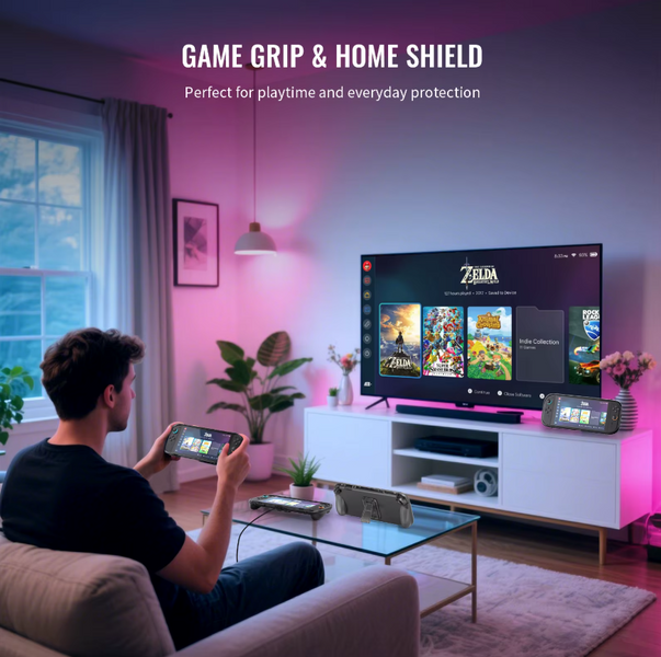Защитный чехол с подставкой JYS для портативной игровой консоли Nintendo Switch 2 1518 фото