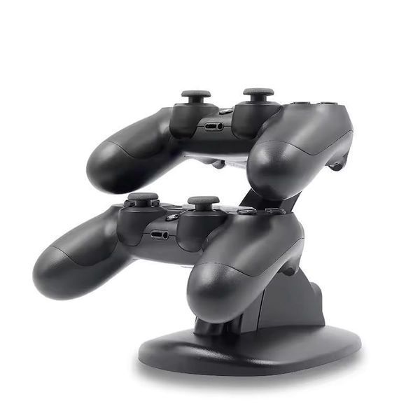 Вертикальна зарядна станція для геймпадів DualShock 4 (PS4) з підсвічуванням (Black) 0971 фото
