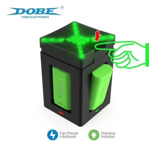 4 аккумулятора (3360 mWh) + зарядная станция Dobe TYX-3610 для геймпадов Microsoft Xbox Series S|X / One с 1315 фото