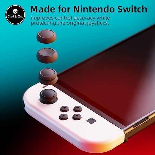 Накладки на стіки Skull & Co. (Black) 6в1 для Nintendo Switch / Switch OLED / LITE 1466 фото