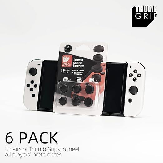 Накладки на стіки Skull & Co. (Black) 6в1 для Nintendo Switch / Switch OLED / LITE 1466 фото