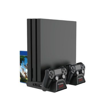 Багатофункціональна зарядна станція DOBE TP4-882C з охолодженням для Sony PlayStation 4 (SLIM/PRO/FAT) та DualShock з індикатором заряду 0973 фото