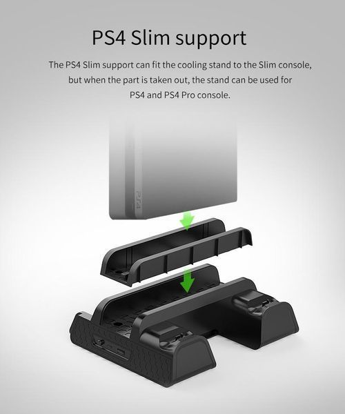 Многофункциональная зарядная станция DOBE TP4-882C с охлаждением для Sony PlayStation 4 (SLIM/PRO/FAT) и DualShock с индикатором заряда 0973 фото