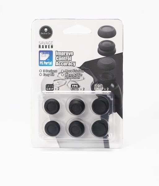Накладки на стіки Skull & Co. (Black) 6в1 для Sony PlayStation Portal 1467 фото