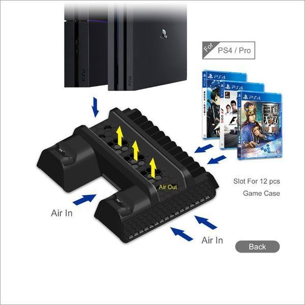 Многофункциональная зарядная станция DOBE TP4-882C с охлаждением для Sony PlayStation 4 (SLIM/PRO/FAT) и DualShock с индикатором заряда 0973 фото