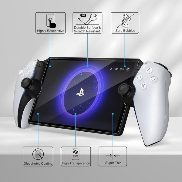 Загартоване захисне скло Dobe TP5-3576 для ігрової консолі Sony PlayStation Portal (2 шт. в комплекті) 1272 фото