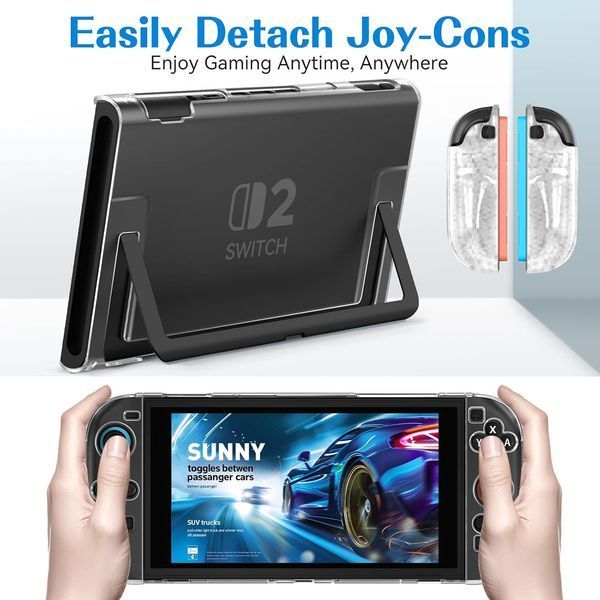 Качественный защитный чехол Toyiluya для Nintendo Switch 2 (Прозрачный поликарбонат) 1533 фото