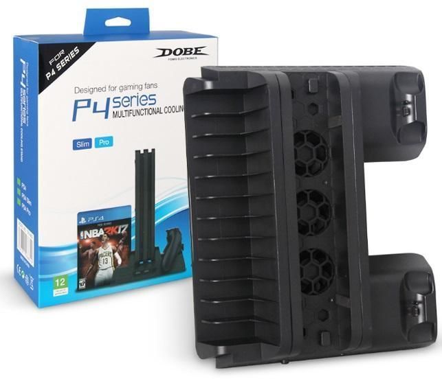Многофункциональная зарядная станция DOBE TP4-882C с охлаждением для Sony PlayStation 4 (SLIM/PRO/FAT) и DualShock с индикатором заряда 0973 фото