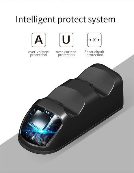 Зарядна станція DOBE TP4-889 для геймпадів DualShock 4 (PS4) з LED індикаторами (Black) 0974 фото