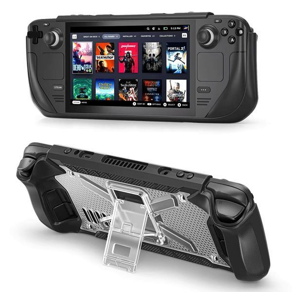 Якісний захисний чохол з ремінцем FashionCase для ігрової консолі Valve STEAM DECK / STEAM DECK OLED (Black/Transparent) 1074 фото