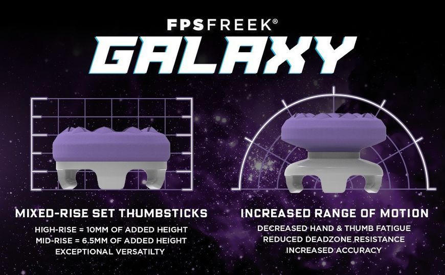 Накладки на стики KontrolFreek Galaxy (Purple) для геймпада Pro Controller Nintendo Switch 0623 фото