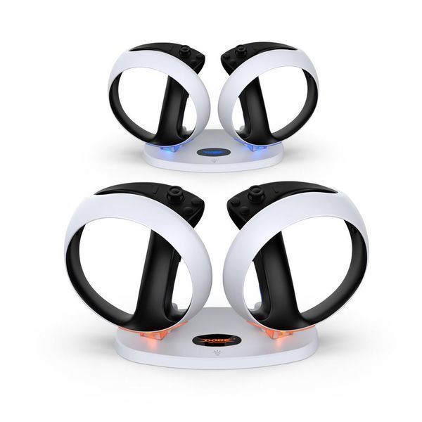 Зарядна станція DOBE TP5-3505 для контролерів PlayStation VR2 Sense з підсвічуванням (PS5/White) 0975 фото