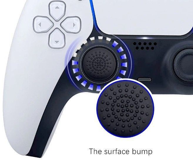 Силіконові накладки на стіки 8в1 White для геймпадів Sony DualShock PS4 / DualSense PS5 / Xbox Series|One 0886 фото