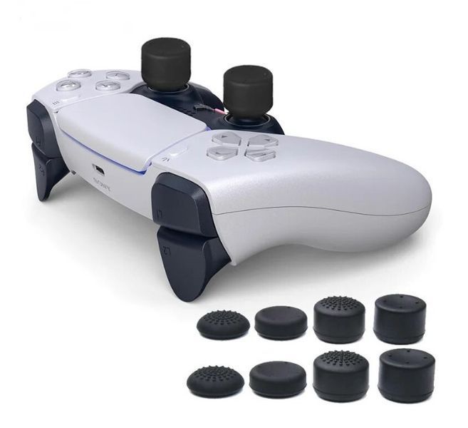 Силіконові накладки на стіки 8в1 White для геймпадів Sony DualShock PS4 / DualSense PS5 / Xbox Series|One 0886 фото