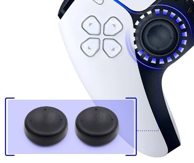 Силіконові накладки на стіки 8в1 White для геймпадів Sony DualShock PS4 / DualSense PS5 / Xbox Series|One 0886 фото