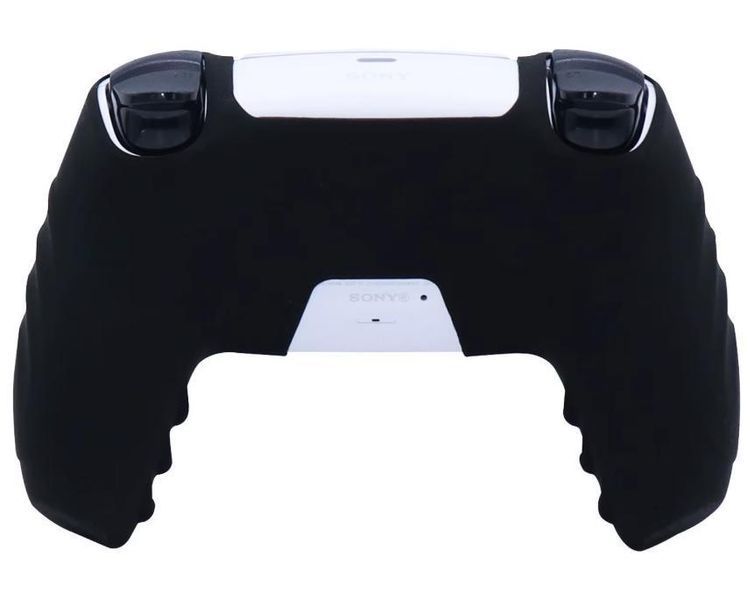 Качественный рельефный силиконовый чехол Black для геймпада DualSense Sony PlayStation 5 (PS5) + 1432 фото