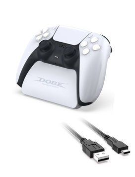 Підставка Dobe TP5-0537B (White) для DualSense PS5 + Type-C кабель 1462 фото