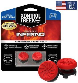 Накладки на стіки KontrolFreek Inferno (Оновлена версія) для Sony DualSense PS5 / DualShock PS4 0392 фото