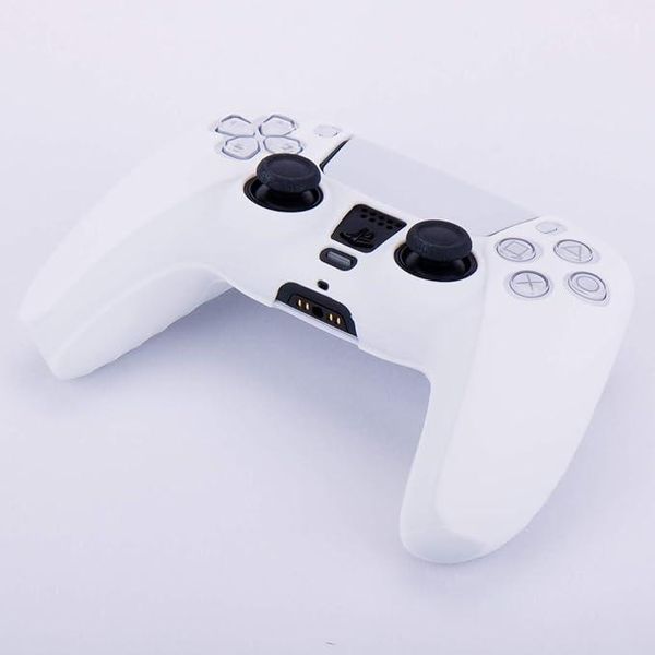 Ультратонкий силиконовый чехол Full Black для геймпада Sony DualSense&trade; (PS5) + в подарок накладки на стики 1126 фото