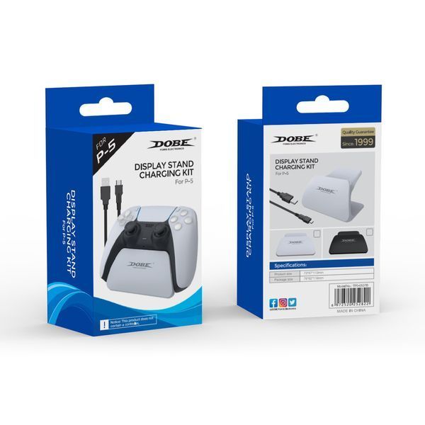 Підставка Dobe TP5-0537B (White) для DualSense PS5 + Type-C кабель 1462 фото