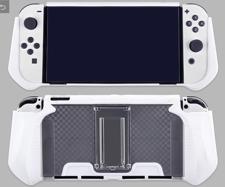 Якісний захисний чохол Protector для ігрової консолі Nintendo Switch OLED (White) 1026 фото