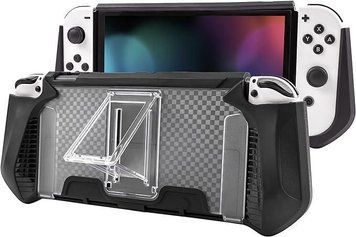 Якісний захисний чохол Protector для ігрової консолі Nintendo Switch OLED (Black) 1028 фото