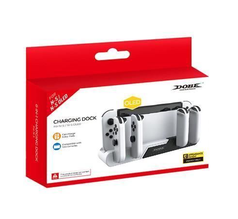 Зарядная станция DOBE TNS-0122 для четырех джойстиков Joy-Con, док станции и приставки Nintendo Switch / 1271 фото