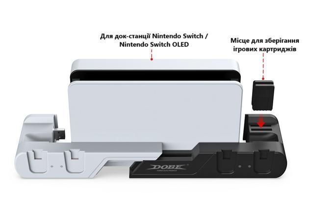 Зарядная станция DOBE TNS-0122 для четырех джойстиков Joy-Con, док станции и приставки Nintendo Switch / 1271 фото