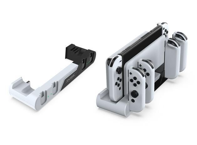 Зарядная станция DOBE TNS-0122 для четырех джойстиков Joy-Con, док станции и приставки Nintendo Switch / 1271 фото