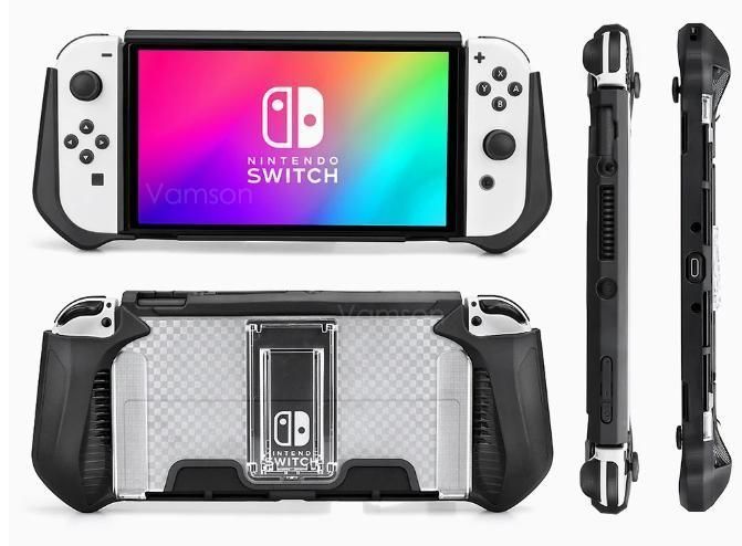 Якісний захисний чохол Protector для ігрової консолі Nintendo Switch OLED (Black) 1028 фото