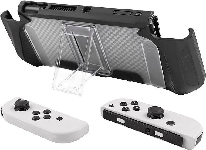 Якісний захисний чохол Protector для ігрової консолі Nintendo Switch OLED (Black) 1028 фото