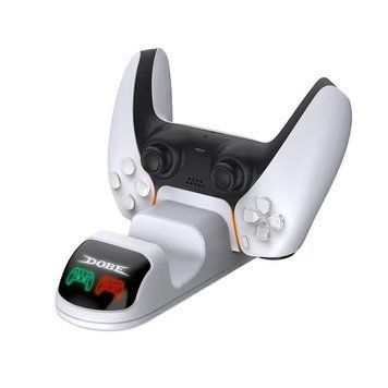 Зарядна станція DOBE TP5-0507 для геймпадів DualSense (PS5) з LED індикаторами (White) 0978 фото