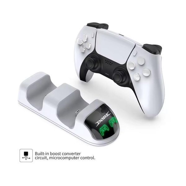 Зарядна станція DOBE TP5-0507 для геймпадів DualSense (PS5) з LED індикаторами (White) 0978 фото