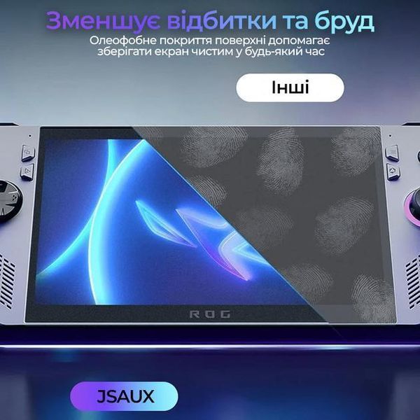 Матове загартоване захисне скло JSAUX GP0113 для Asus ROG Ally (2 шт. в комплекті) 1455 фото