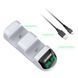 Зарядна станція DOBE TP5-0507 для геймпадів DualSense (PS5) з LED індикаторами (White) 0978 фото 3