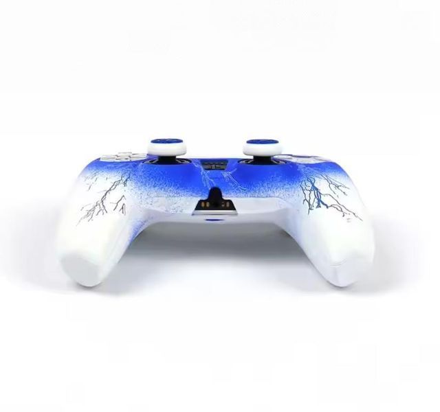 Качественный защитный силиконовый чехол Blue Lightning для геймпада Sony DualSense PS5 + накладки на стики 1293 фото