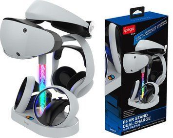 Багатофункціональна підставка iPega PG-P5V001 для шолома Sony PlayStation VR2 та навушників з зарядкою для контролерів Sense 1451 фото