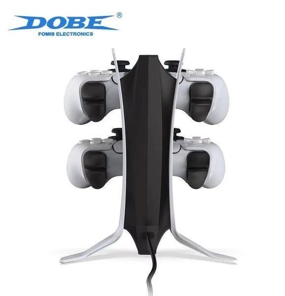 Вертикальна зарядна станція Dobe TP5-0557 для геймпадів Sony DualSense (PS5) c підсвічуванням індикатора заряду 1446 фото