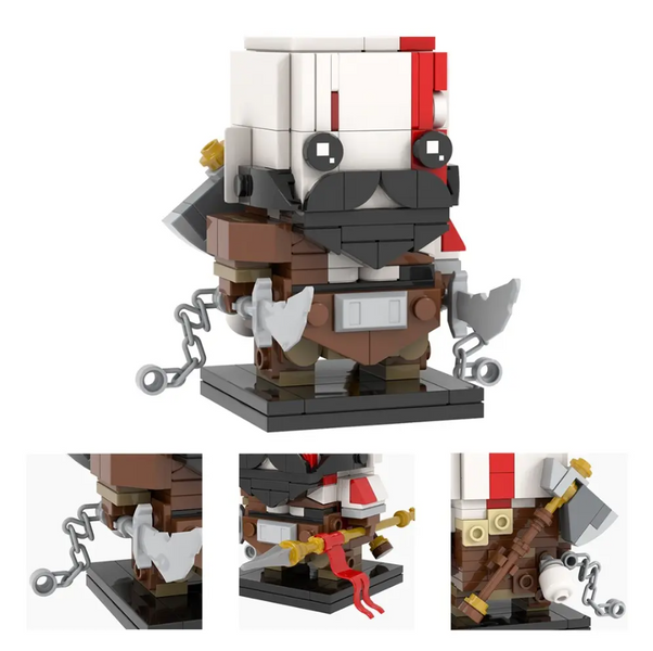 Конструктор MOOXI Brick Headz: God of War Kratos (189 деталей) 1487 фото