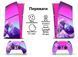 Комплект вінілових наліпок Honson (Wave Pink) для Sony PlayStation 5 SLIM Blu-ray та Dualsense 1085 фото 2